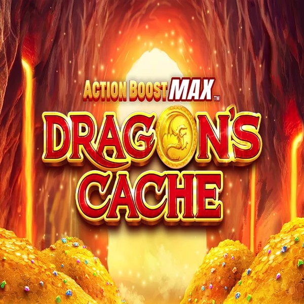 Action Boost Max Dragon's Cache logo by SpinPlay Games at Winz Casino