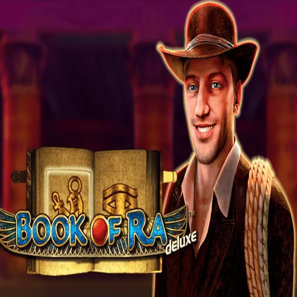 Official Slots logo: Book of Ra Deluxe by Novomatic at Winz Casino