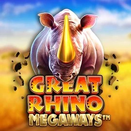 Great Rhino Megaways online game logo by Pragmatic Play on winzzcasino.com