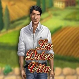 La Dolce Vita slot logo by Gamomat at Winz Casino