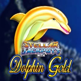Dolphin Gold with Stellar Jackpots slot logo by Lightning Box Game at Winz Casino